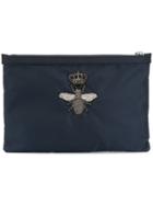 Dolce & Gabbana Crowned Bee Clutch - Blue