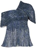 Peter Pilotto Metallic Off-shoulder Blouse - Blue
