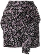 Magda Butrym Floral Print Layered Skirt - Pink & Purple