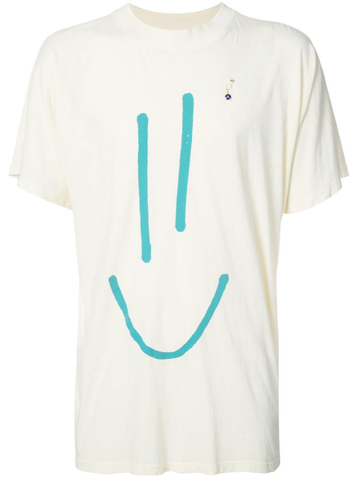 L'equip - Smile T-shirt - Men - Cotton - M, Yellow/orange, Cotton