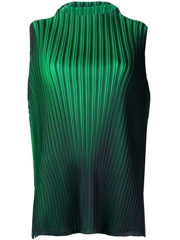Pleats Please By Issey Miyake Micro Pleated Blouse - Green