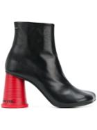 Mm6 Maison Margiela Contrast Heel Boots - Black