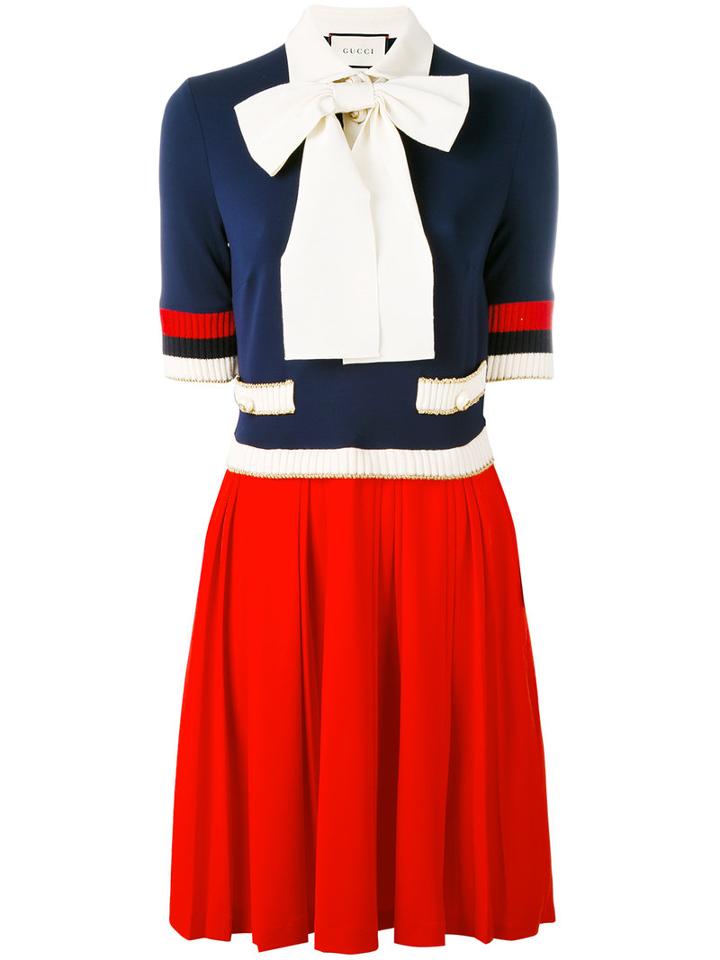 Gucci - Knitted Web Dress - Women - Spandex/elastane/viscose - L, Red, Spandex/elastane/viscose