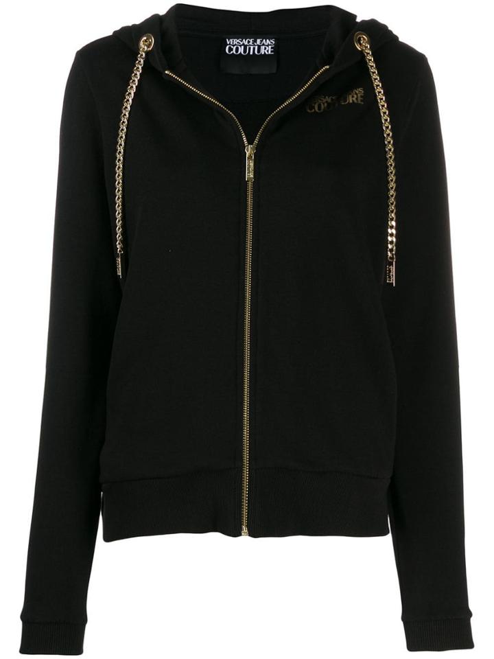Versace Chain Detail Hoodie - Black