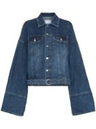 Sjyp Denim Jackets With Roll Up Cuffs - Blue