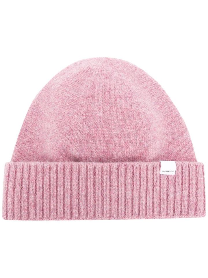 Norse Projects Ribbed Hem Beanie - Pink