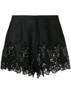 Ermanno Scervino Lace Embellished Shorts - Black
