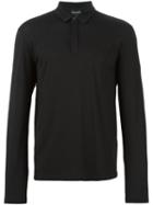 Emporio Armani Long-sleeve Polo Shirt, Men's, Size: Xxl, Black, Cotton