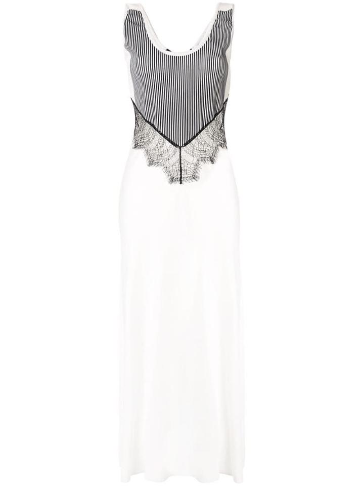 Christopher Esber Flocked Tank Dress - White
