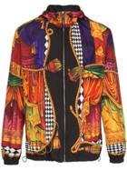 Versace Sipario Print Hooded Jacket - Orange