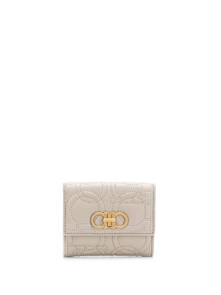 Salvatore Ferragamo Small Gancio Wallet - Neutrals