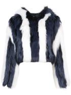 Oscar De La Renta Artic Marble Coat - Blue