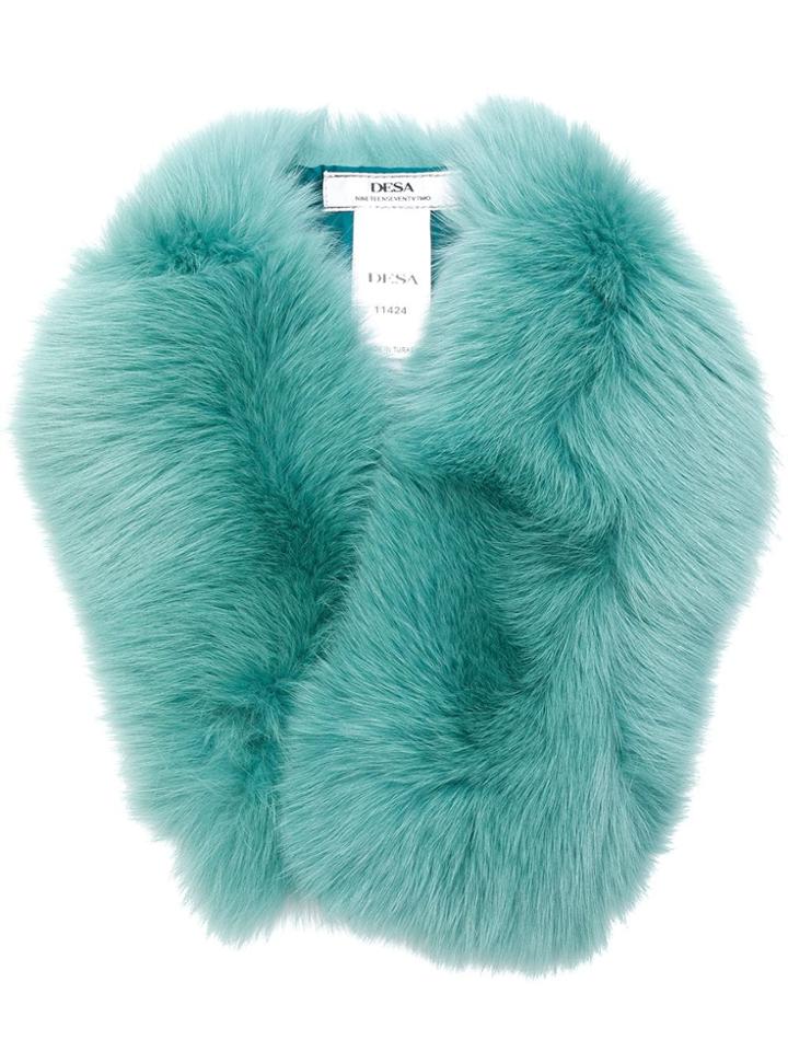 Desa 1972 Fur Collar Scarf - Green