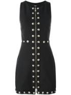 Versus Lion Head Studded Dress, Women's, Size: 42, Black, Polyester/spandex/elastane/polyamide/viscose