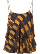 Lilly Sarti - Printed Top - Women - Viscose - 38, Yellow, Viscose