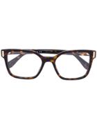 Prada Eyewear Square Frame Glasses - Brown