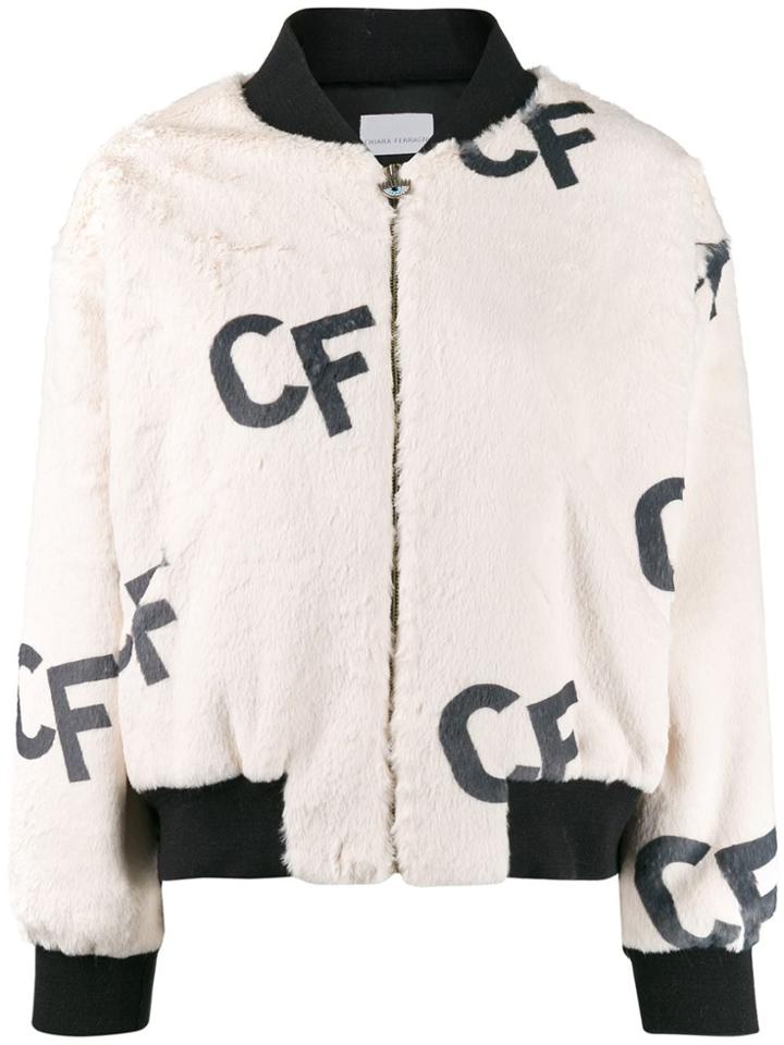 Chiara Ferragni Printed Cf Bomber Jacket - Neutrals