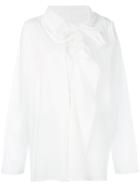 Y's Drape Front Shirt - White