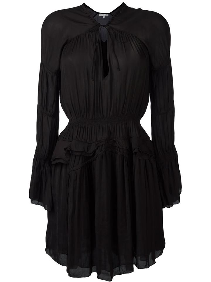 Iro Draped V-neck Dress, Women's, Size: 38, Black, Polyester/viscose