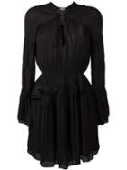 Iro Draped V-neck Dress, Women's, Size: 38, Black, Polyester/viscose