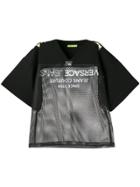 Versace Jeans Logo Print Mesh T-shirt - Black