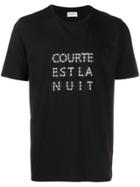 Saint Laurent Slogan Print T-shirt - Black