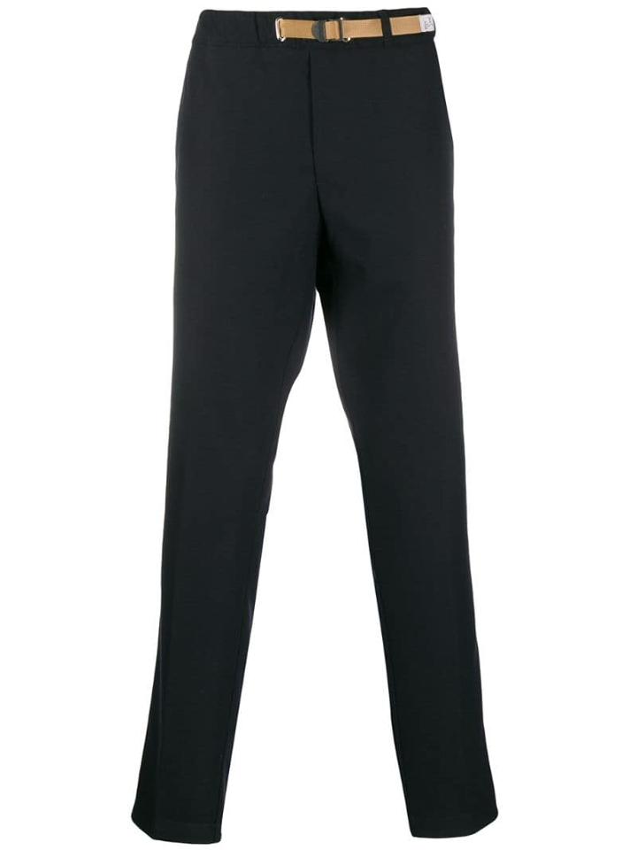 White Sand Adjustable Straight-leg Trousers - Blue