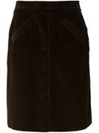 Yves Saint Laurent Vintage Corduroy Skirt - Brown