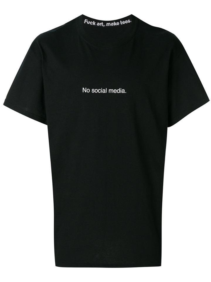 F.a.m.t. No Social Media T-shirt - Black