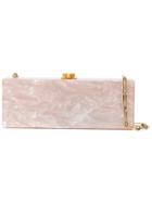 Edie Parker Flavia Pearl Effect Clutch Bag - Pink & Purple