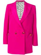 Blazé Milano Double-breasted Pocket Blazer - Pink & Purple