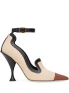 Burberry Leather Point-toe Kitten-heel Pumps - Brown