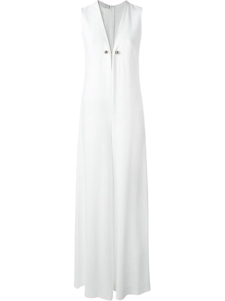 Stella Mccartney Erika Jumpsuit, Women's, Size: 38, White, Viscose/acetate/spandex/elastane/brass