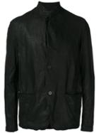 Transit Leather Jacket, Men's, Size: 50, Black, Cotton/linen/flax/lamb Skin/polyamide