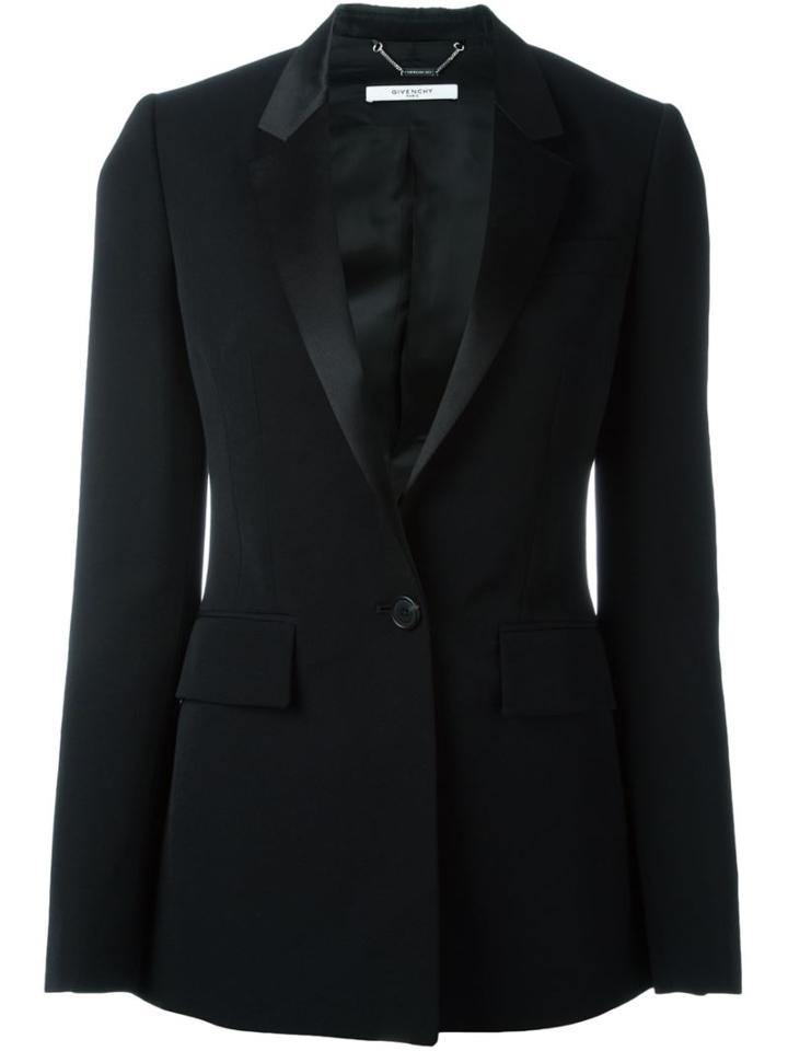 Givenchy Fitted Evening Jacket, Women's, Size: 36, Black, Silk/viscose/wool