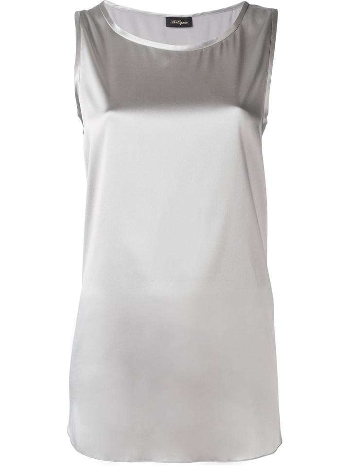 Les Copains Classic Tank, Women's, Size: 40, Grey, Silk/spandex/elastane