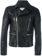 Maison Margiela Classic Biker Jacket, Men's, Size: 46, Black, Leather/viscose/cotton