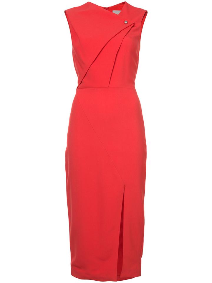 Jason Wu Asymmetric Button Dress - Red