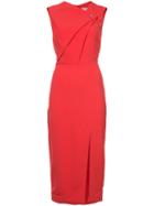 Jason Wu Asymmetric Button Dress - Red