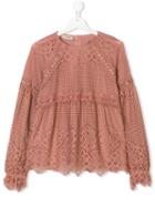 Pinko Kids Teen Embellished Lace Sweater