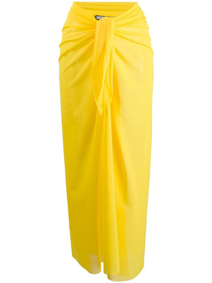 Fisico Knot Detail Sarong Skirt - Yellow