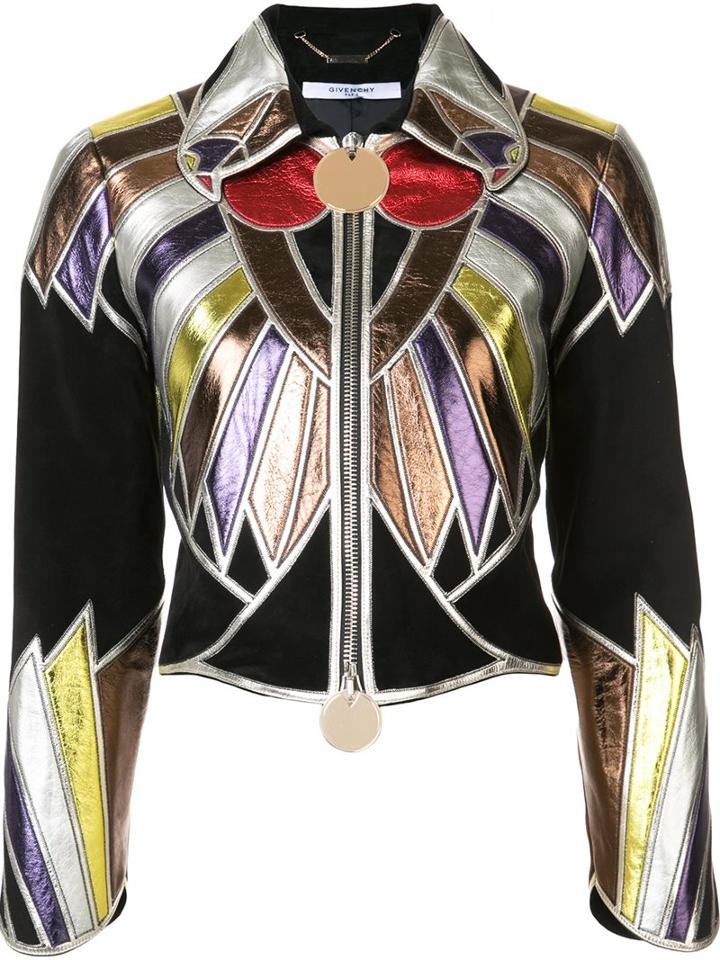 Givenchy Zipped Patchwork Cropped Jacket