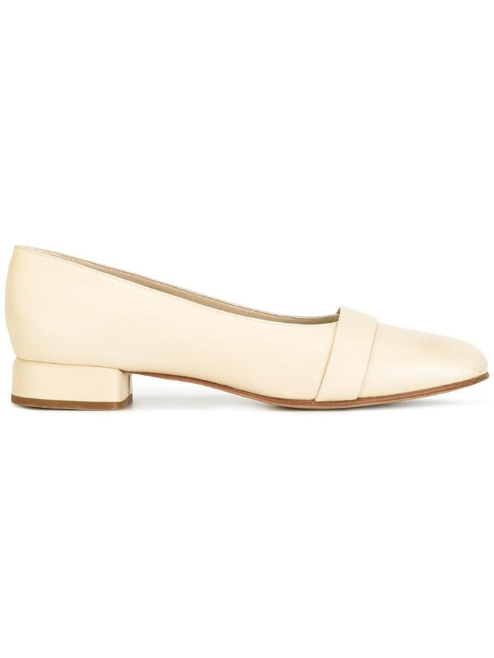 Giorgio Armani Vintage Square Toe Pumps - White