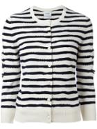 Barrie Striped Jacket, Women's, Size: Small, Blue, Cashmere