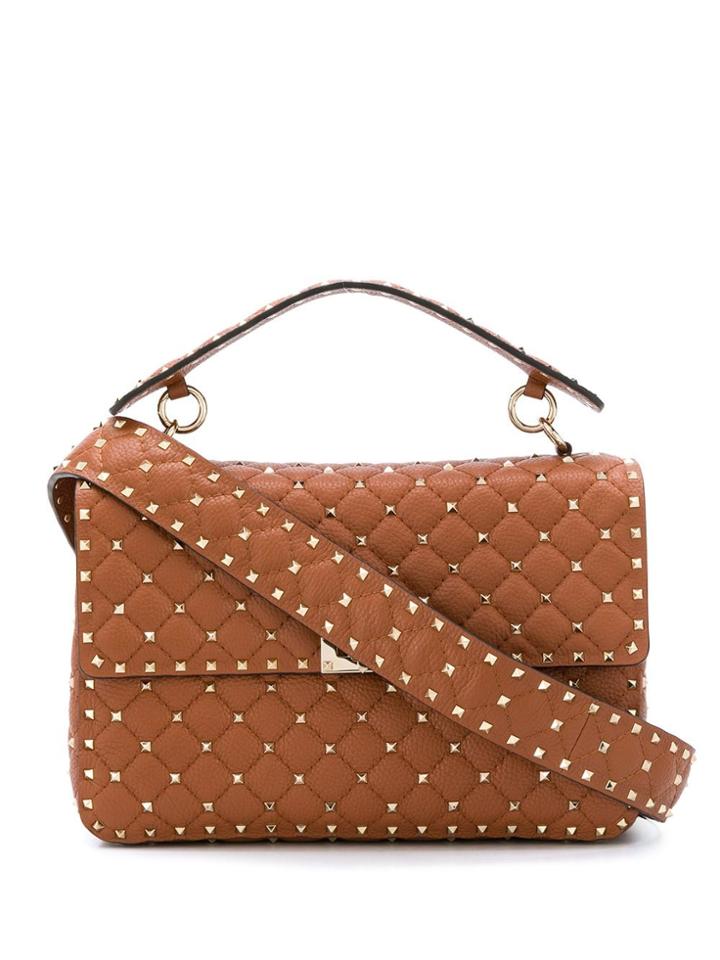 Valentino Valentino Garavani Rockstud Satchel - Brown