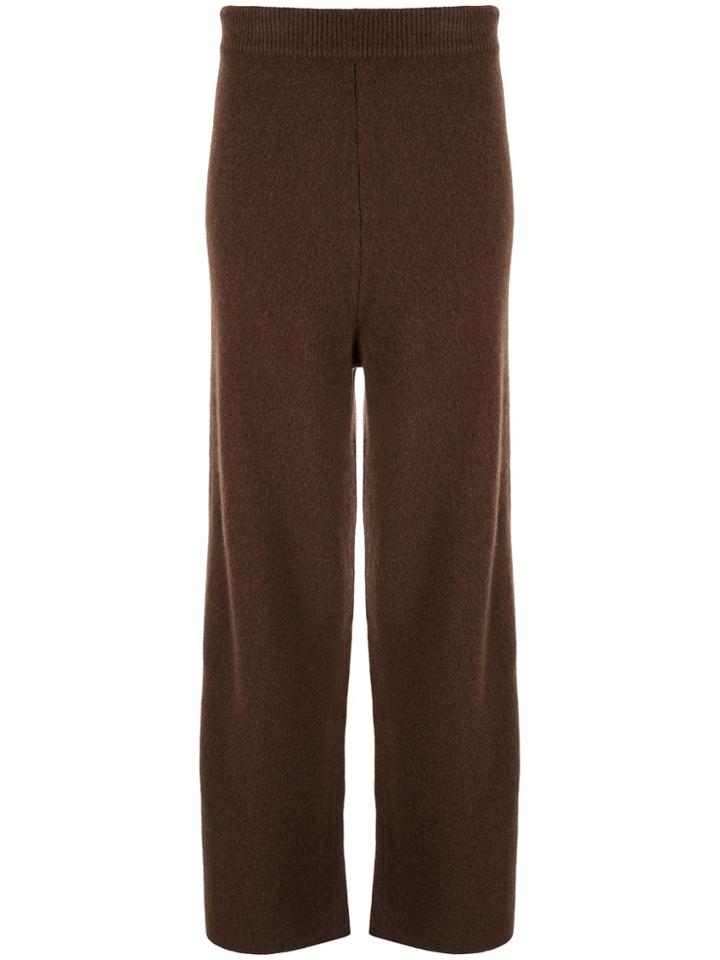 G.v.g.v. High Waisted Knitted Trousers - Brown