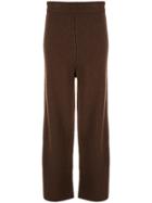 G.v.g.v. High Waisted Knitted Trousers - Brown