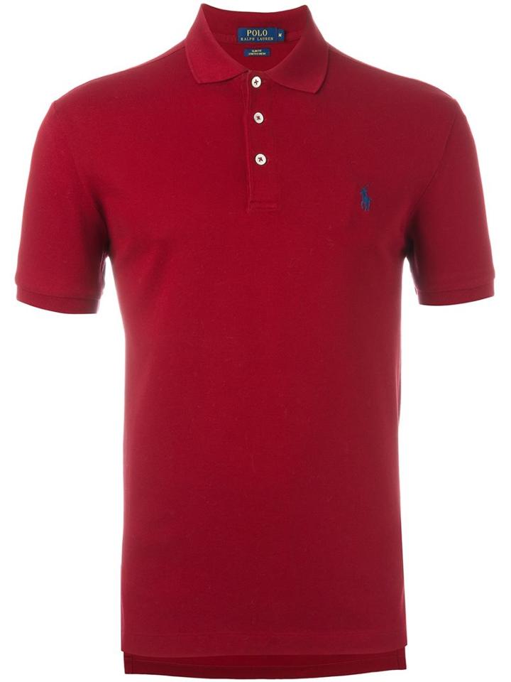 Polo Ralph Lauren Logo Embroidered Polo Shirt, Men's, Size: Medium, Red, Cotton/spandex/elastane