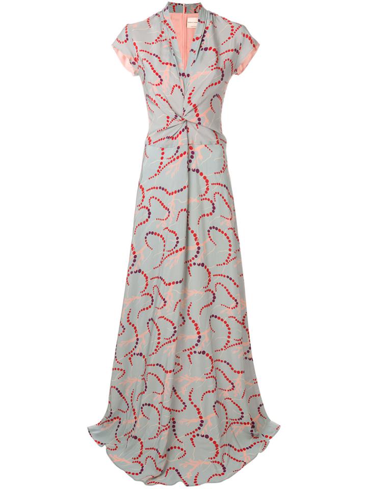 Erika Cavallini Dot And Swirl Print Dress - Blue