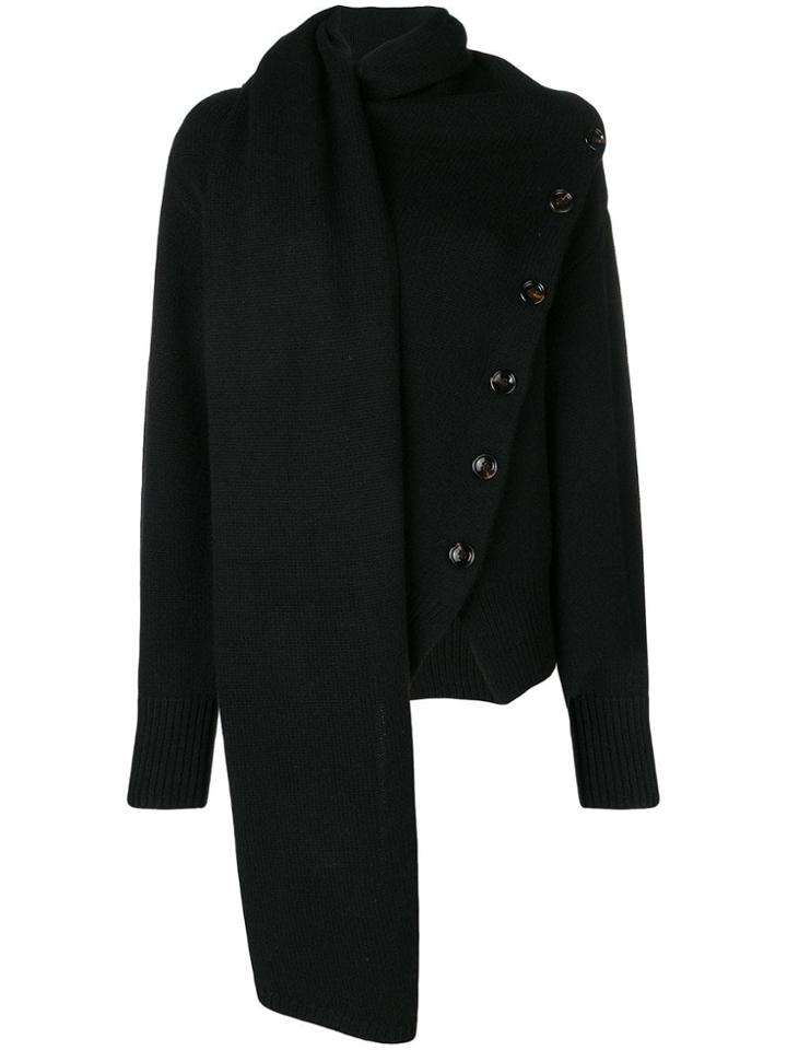 Joseph Scarf Detail Cardi-coat - Black